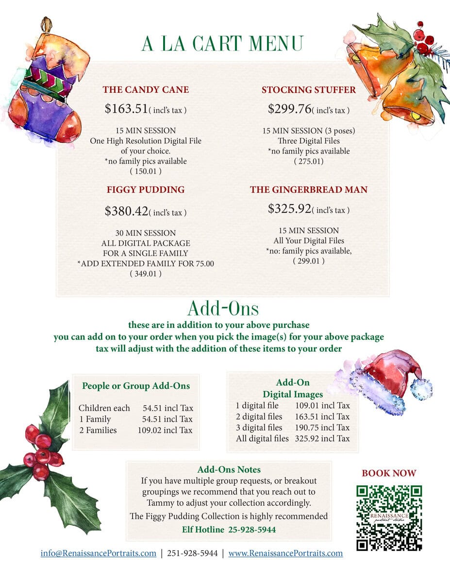 ALTWSanta pricing copy A Little Time with Santa price menu
